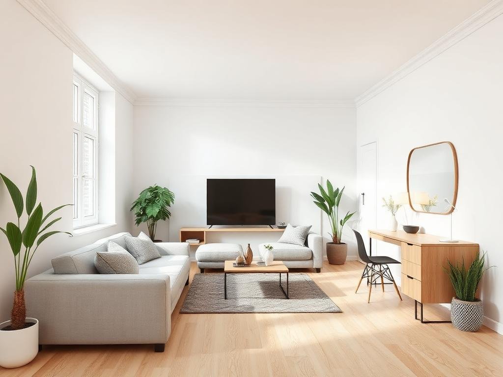 Pièce rénovée et finie, prête à vivre