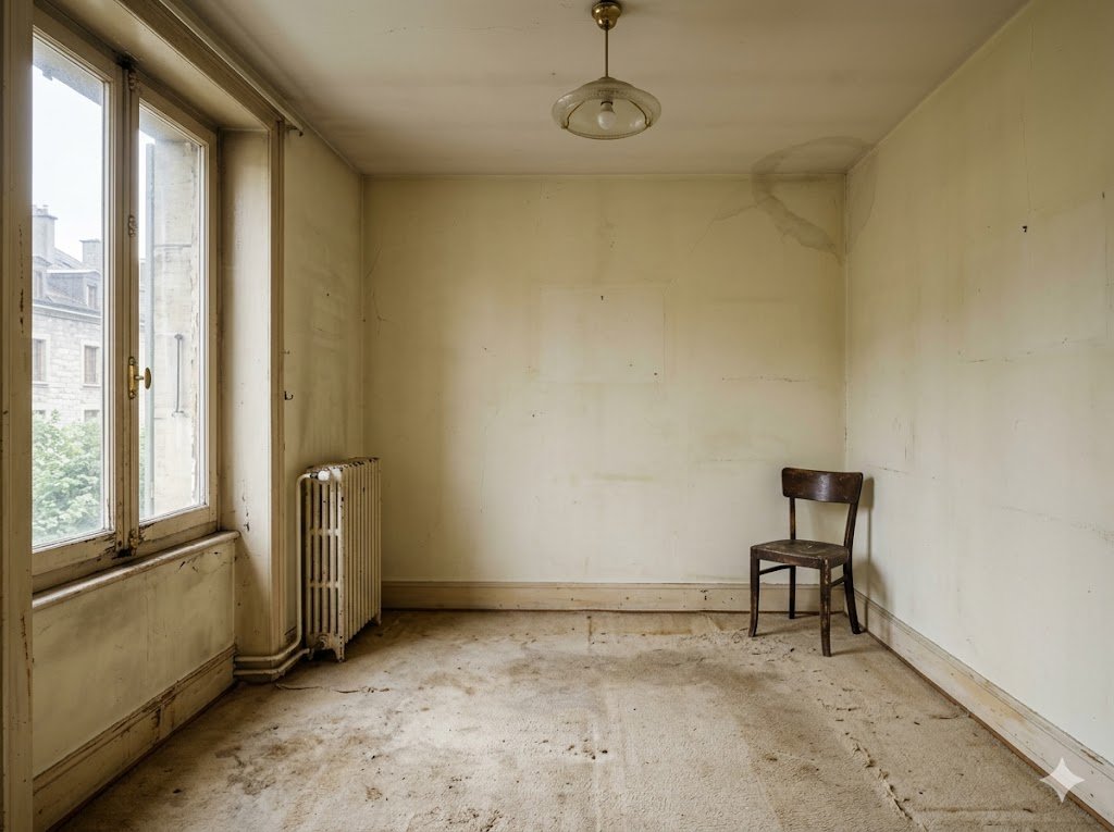 Avant rénovation : Salon rénové